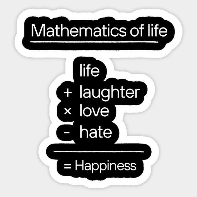 Mathematics of life Sticker by moreswapnil16